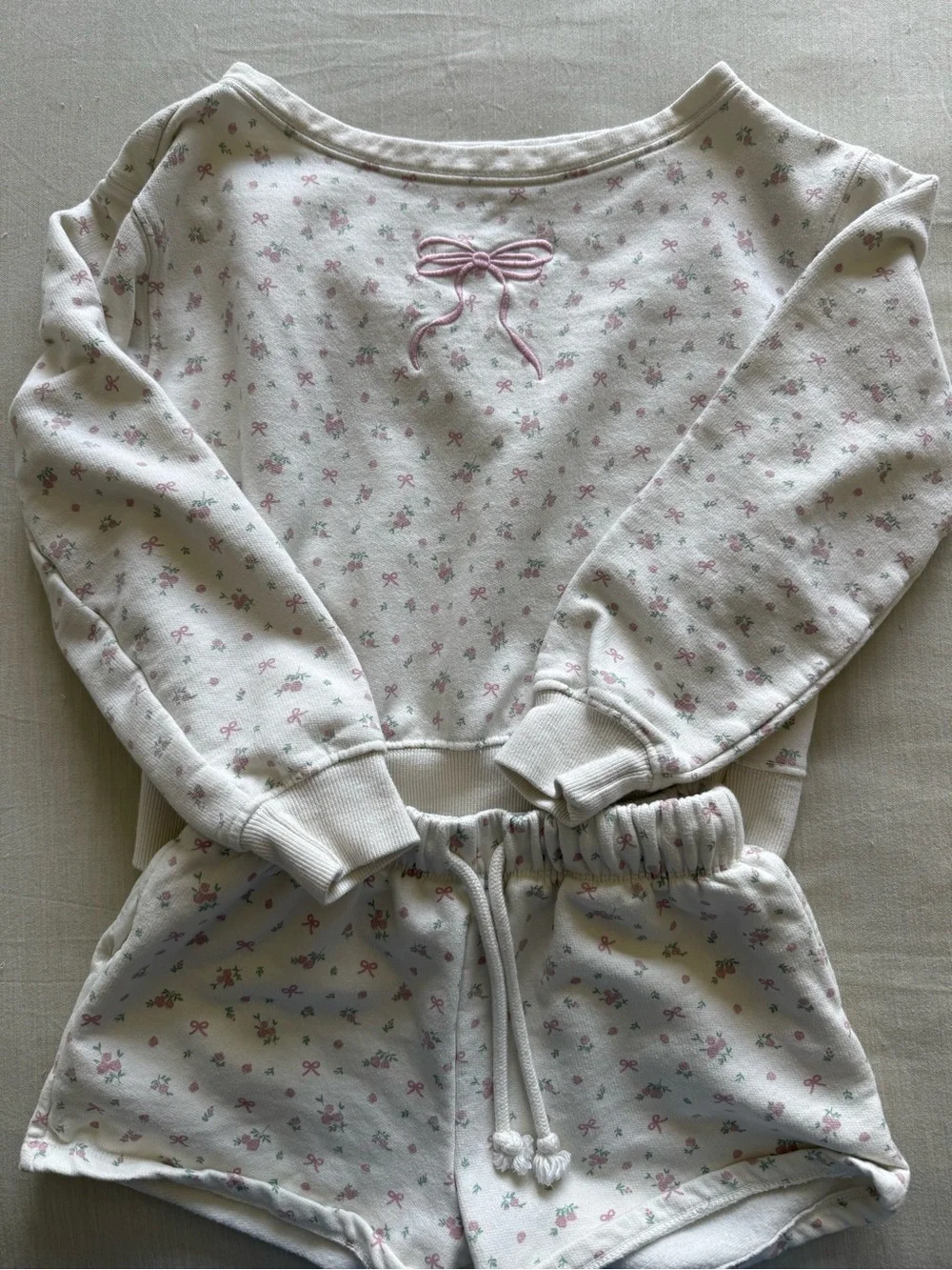 Girls' 'You Were Created For Great Things' paper flower two piece set lounge